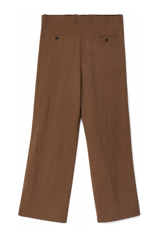 Back view of Tailored Trousers Brown Technical Suit Trousers