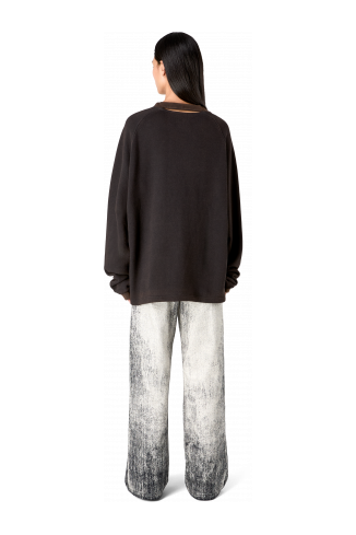 BOXY CREWNECK Faded Black PYRATEX® Sweater