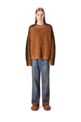 PAINT PRINT DENIM JEANS Terracotta-blue Denim Jeans