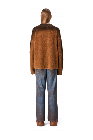 PAINT PRINT DENIM JEANS Terracotta-blue Denim Jeans