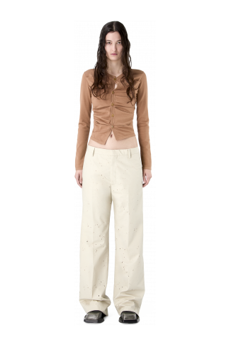 RELAXED TAILORED TROUSERS BEIGE CHIARO