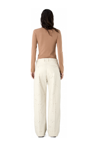 RELAXED TAILORED TROUSERS BEIGE CHIARO