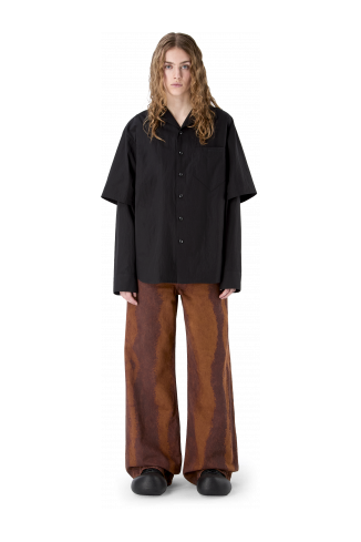 LAYERED HYBRID SHIRT BLACK