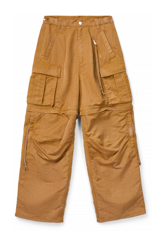 Side view of CARGO TROUSERS BEIGE