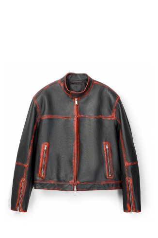 LEATHER MOTO JACKET NEGRE