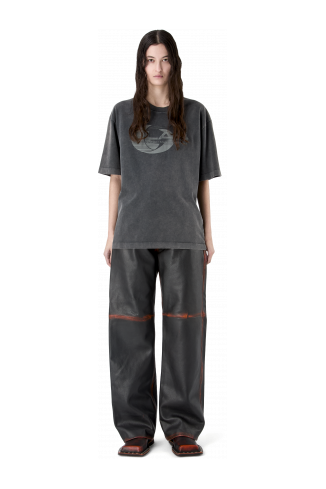 LEATHER MOTO TROUSERS BLACK