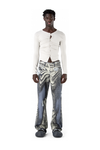 SLIM KNIT CARDIGAN GRIGIO CHIARO