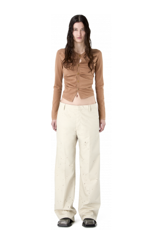 SLIM KNIT CARDIGAN BEIGE