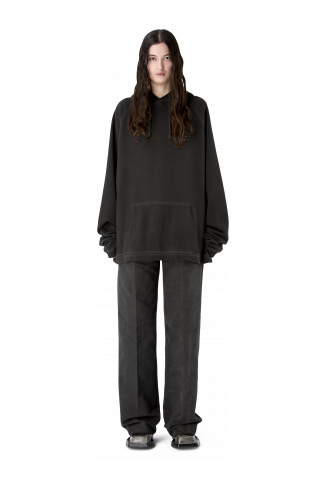 LOGO BOXY HOODIE FADED BLACK