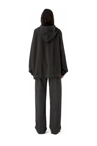 LOGO BOXY HOODIE FADED BLACK