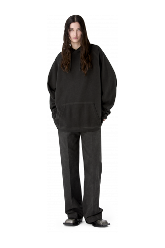 LOGO BOXY HOODIE FADED BLACK