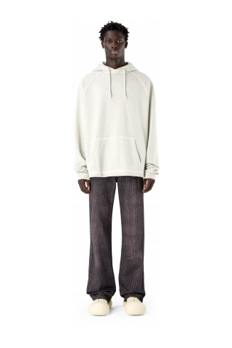 LOGO BOXY HOODIE GRIGIO CHIARO