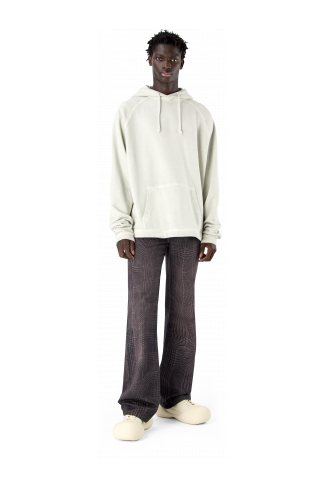 LOGO BOXY HOODIE GRIGIO CHIARO