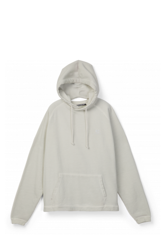 LOGO BOXY HOODIE GRIGIO CHIARO