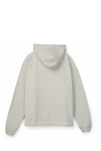 LOGO BOXY HOODIE GRIGIO CHIARO