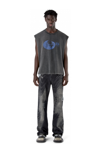 ARTWORK SLEEVELESS TANK TOP SCHWARZ-INDIGO