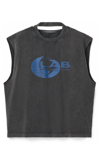 ARTWORK SLEEVELESS TANK TOP SCHWARZ-INDIGO