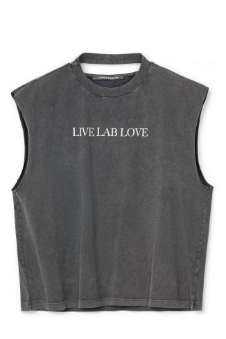 ARTWORK SLEEVELESS TANK TOP Schwarz-Grau