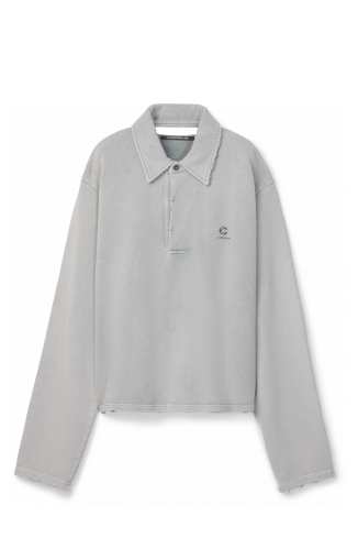 LOGO POLO SWEATSHIRT Hellgrau