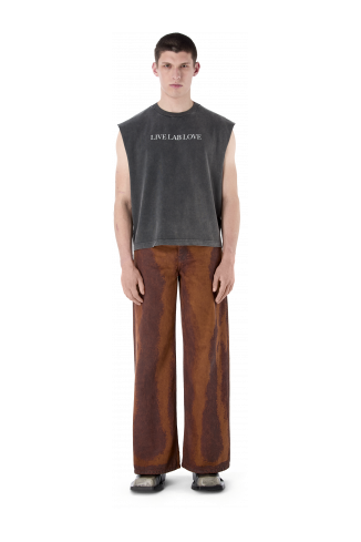 PAINT LASER BOOT CUT JEANS TERRACOTTA