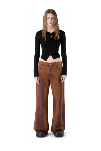 PAINT LASER BOOT CUT JEANS TERRACOTTA