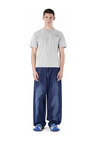 DISTORTED LASER LOOSE FIT JEANS BLUE