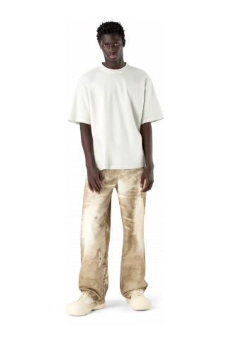 LOGO BOXY T-SHIRT GRIGIO CHIARO