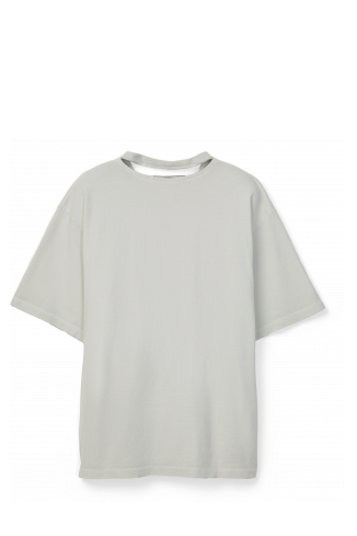 LOGO BOXY T-SHIRT GRIGIO CHIARO