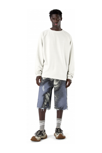 LOGO BOXY CREWNECK GRIGIO CHIARO