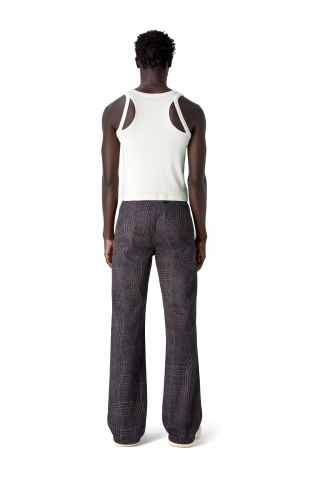 CUT-OUT RIBBED TANK TOP GRIGIO CHIARO