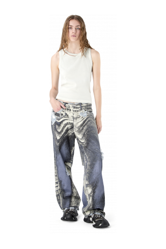 CUT-OUT RIBBED TANK TOP LIGHT Gray