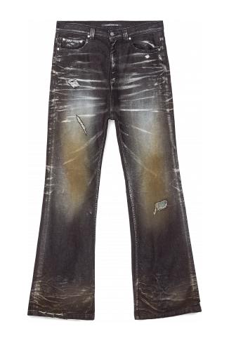 WASHED FLARED JEANS SCHWARZ