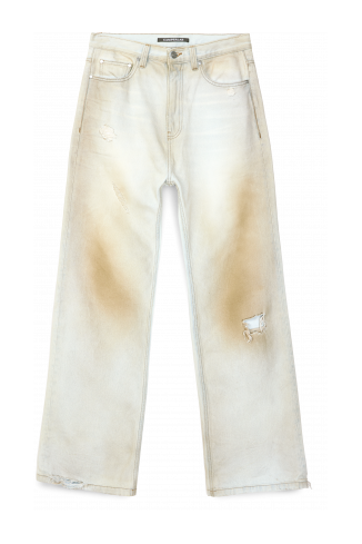 WASHED FLARED JEANS OFF-WHITE