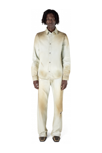 WASHED DENIM SHIRT OFF-WHITE