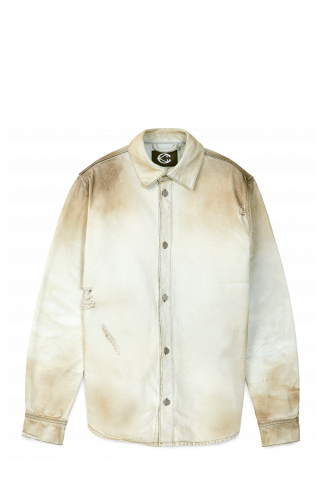 WASHED DENIM SHIRT OFF-WHITE