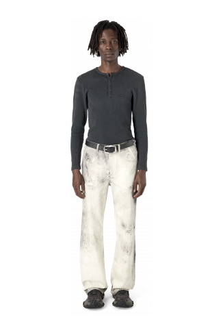 RIBBED LONG SLEEVE TOP BLACK