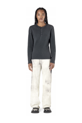 RIBBED LONG SLEEVE TOP BLACK