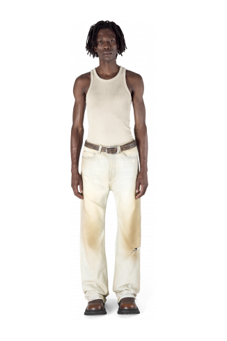 RIBBED TANK TOP OFF WHITE