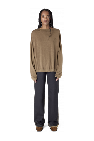 LIGHT KNIT CREWNECK BROWN
