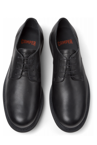 Overhead view of Neuman Classic men's black shoe