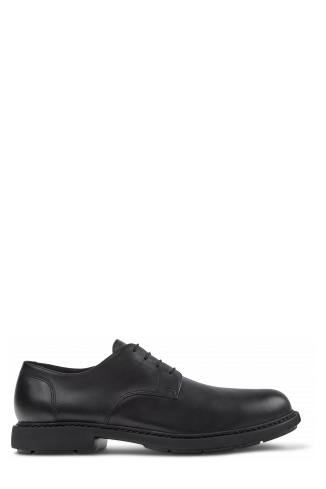 Side view of Neuman Classic men's black shoe