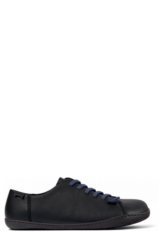 Side view of Peu Black Leather Men's Shoes.