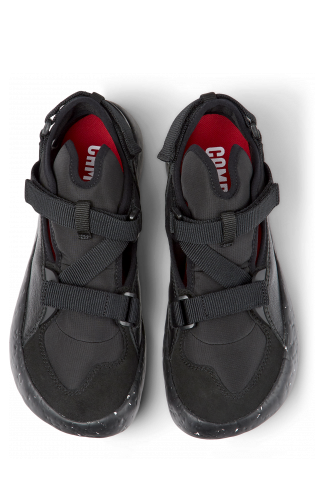 Overhead view of Peu Stadium Black semi-open sneakers for men