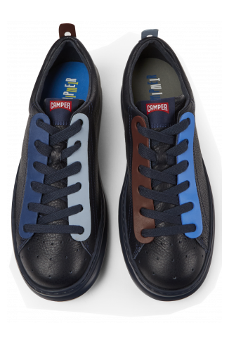 Overhead view of Twins Multicolored leather sneakers