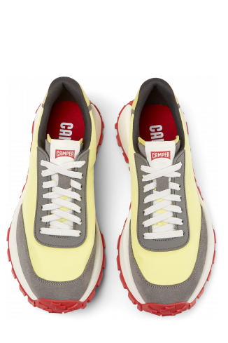 Overhead view of Drift Trail VIBRAM Multicolored textile and nubuck sneakers for men