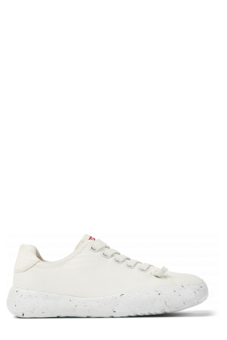 Side view of Peu Stadium White textile sneakers for men