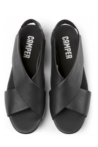 Overhead view of Balloon Black women’s sandal