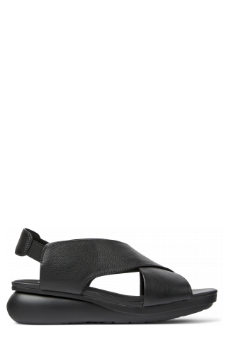 Side view of Balloon Black women’s sandal
