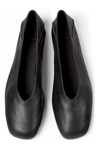Overhead view of Casi Myra Black ballerinas for women