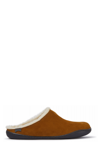 Side view of Peu Brown nubuck shoes for women
